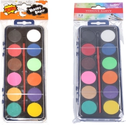 Akvareliniai dažai 12 spalvų su teptuku