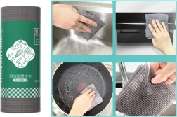 Virtuviniai rankšluosčiai ir kempinėlės ritinyje 20 × 9 cm, pilki, 25 vnt.