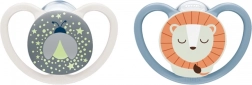 NUK Perfect Match Air Night žindukai Firefly/Lion 0–6 mėn., 2 vnt.