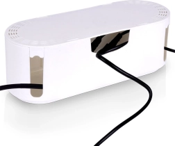 Baltas kabelių tvarkytuvas su ventiliacijos angomis VILDE