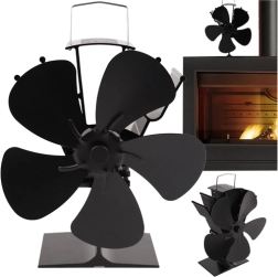 Kaminer thermoelectric fireplace stove fan without electricity, 5 blades