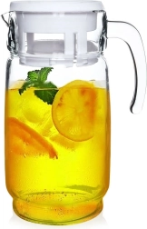 Stiklinis ąsotis su dangteliu 2 l