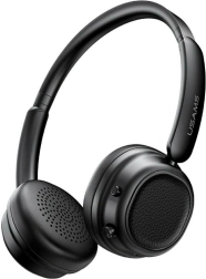 Belaidės ant ausų dedamos USAMS SR01 ausinės su ANC ir Bluetooth 5.3 – juodos