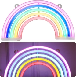 Neoninė dekoratyvinė LED lempelė vaivorykštė