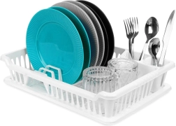 Baltas indų džiovyklės padėklas 40 × 29 × 8,5 cm