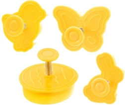 Orion Easter cookie cutters with plunger, 4 pcs