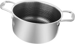 Nerūdijančio plieno puodas COOKCELL 24 cm, 4,8 l su neprisvylančia danga