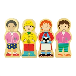 Bigjigs Toys medinės magnetinės tautybių dėlionės