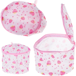 Tinklinis skalbinių maišelis apatiniams su braškių raštu