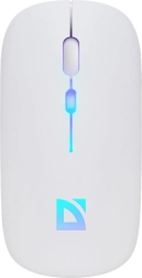 Wireless silent mouse DEFENDER Touch, Bluetooth + 2.4 GHz, RGB, white