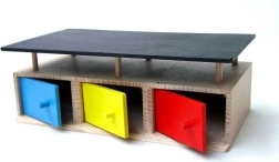 Medinė garažas 3 automobiliams