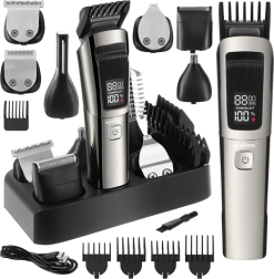 SOULIMA 8-in-1 Multi-Functional Trimmer and Shaving Set with USB‑C and Display