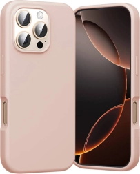 Silikoninis „Vention“ dėklas, skirtas iPhone 16 Pro, su MagSafe (rožinis)