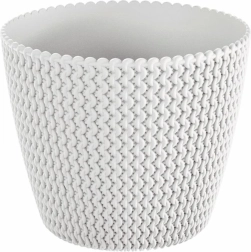 Baltas plastikinis vazonas SPLOFY 29,5 cm