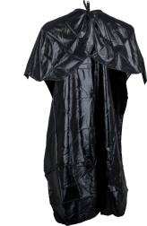 Universalus kirpėjo apsiaustas dažymui ir kirpimui juodas