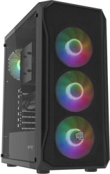 Computer case FURY Shobo SH4F RGB midi tower with tempered glass, black