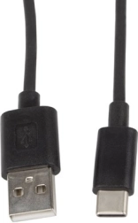 USB-C -> USB-A M/M kabelis 1,8 m 2.0 juodas