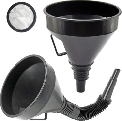 Large Plastic Fuel Funnel with Strainer