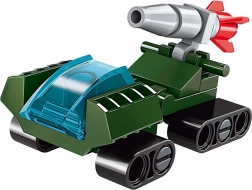 Qman Squads Extreme 3-in-1 mini excavator/tank building set, 25 pieces