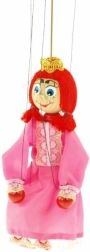 Medinė princesės lėlė-marionetė