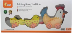 Viga traukiama vištelė su viščiukais 36 cm