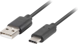 USB cable USB-C to USB-A 3.1 1.8 m black made of solid copper