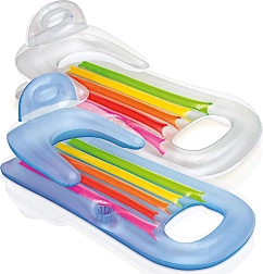 Pripučiamas plūduriuojantis gultas su atlošu ir gėrimo laikikliu INTEX