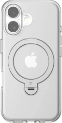 Torras Ostand Spin case for iPhone 16 Plus transparent