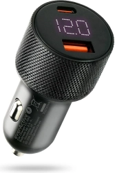 Automobilinis įkroviklis EVERACTIVE 75 W su USB‑C PD ir USB‑A QC 3.0