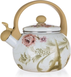 Whistling enamelled kettle PARIS 2.2 l, diameter 19 cm