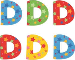 Bigjigs Toys wooden letter D with stars