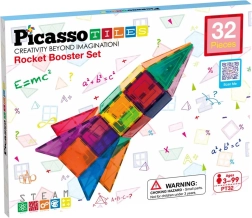 Magnetic Building Set PICASSO TILES – Rocket, 32 Pieces