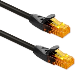 UTP Cat6 Network Cable 10 m Black with Gold-Plated RJ-45 Contacts 1 Gb/s
