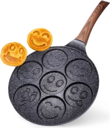 Granitinė keptuvė kiaušiniams su 7 angomis BLACK & WOOD 26 cm
