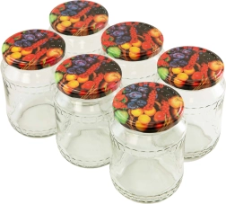 6 vnt. konservavimo stiklainių rinkinys 720 ml su 82 mm dangteliais