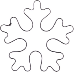 Stainless steel snowflake cookie cutter 6 cm
