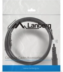 LANBERG IEC C13–C14 power extension cable, 1.8 m, black