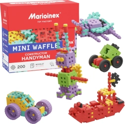 Konstruktorius „Mini Waffle Konstruktor Majster“, 200 detalių, Marioinex