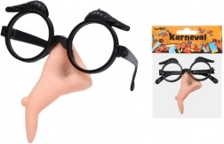 Karnavalinis rinkinys Raganą – plastikinė nosis ir akiniai