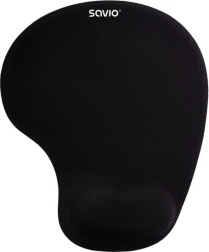 Juodas ergonominis pelės kilimėlis SAVIO