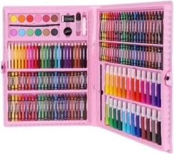 Kūrybinis rinkinys lagamine 168 vnt – rožinis