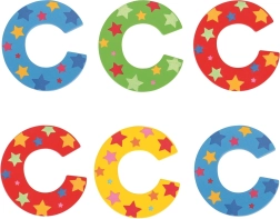 Bigjigs Toys wooden letter C with stars
