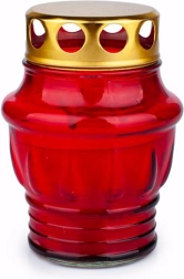 Cemetery Glass Candle Provence red 24 hours
