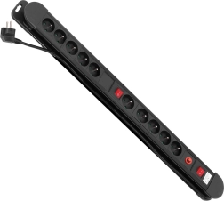 MACLEAN ENERGY viršįtampių ilgintuvas, 10 lizdų, 2 jungikliai, 1,5 m