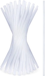 Transparent straws 22 cm, 50 pcs