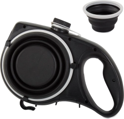 Pavadėlis šunims su integruotu sulankstomu dubenėliu