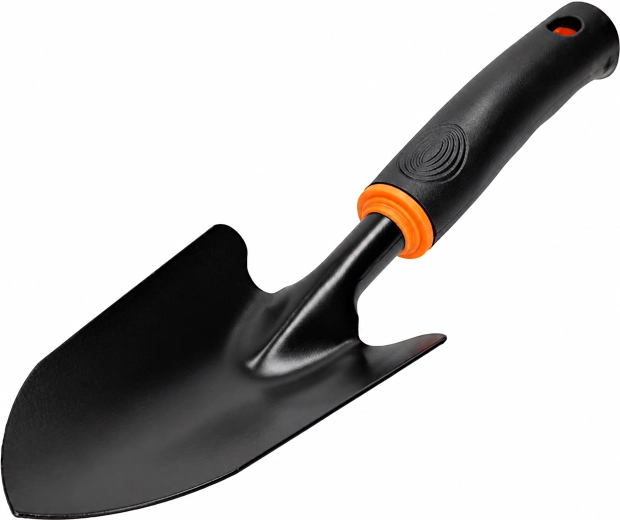 Wide metal garden trowel for transplanting and planting 31 cm