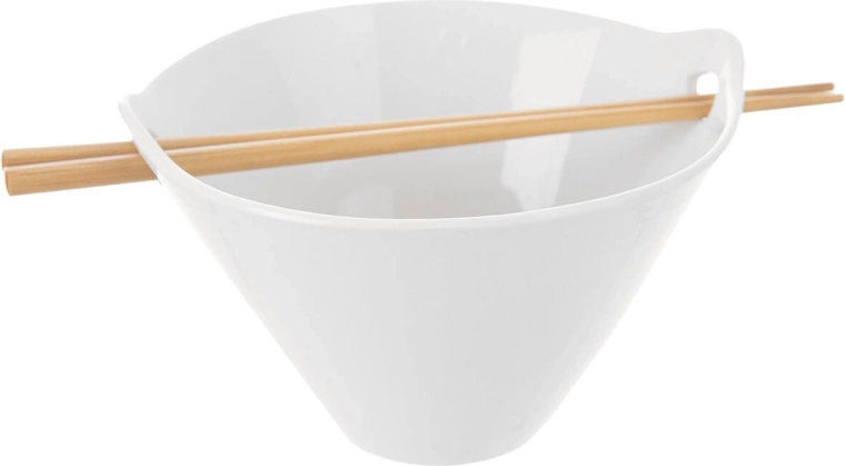 Bamboo portion bowl 16 cm with chopsticks