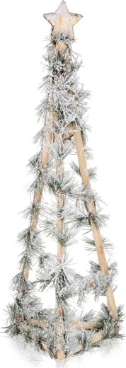 Light-Up Wooden Cone Christmas Tree 68 cm