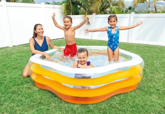 Orange Children's Inflatable Pool 185 x 180 cm